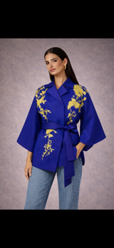 Agnes in Rue Cobalt Jacket