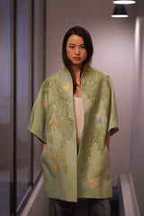 Alain in Mint Blouson Coat