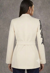 Colette Ivory Belted Tuxedo