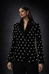 Gia Velvet Crystal Blazer