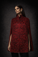 Bianca Red Leopard Cape