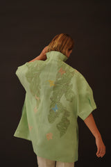 Alian in Mint Blouson Coat