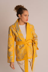 Amira Yellow Blossom Jacket