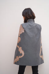 Anais in Grey Flannel Cape