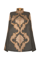 Anais in Grey Flannel Cape