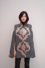 Anais in Grey Flannel Cape