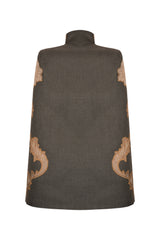Anais in Grey Flannel Cape