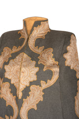 Anais in Grey Flannel Cape