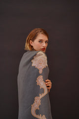 Anais in Grey Flannel Cape