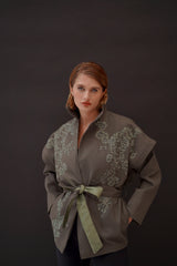Ash Bloom Belted Jacket