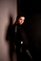 Black Epaulet Hoodie