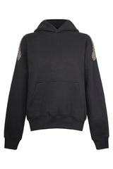Black Epaulet Hoodie