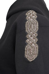 Black Epaulet Hoodie