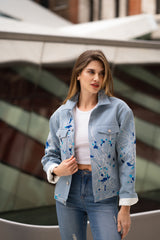 Cosmos in Denim Swirl Jacket