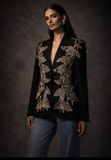 Agnes Beaded Jacket (Black)