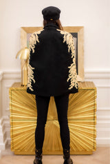 Alya Black Tuxedo Cape