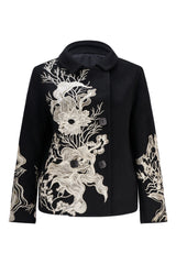 Hanane Black Peacoat