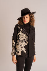 Hanane Black Peacoat