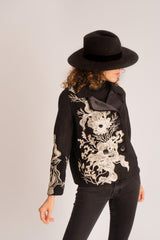 Hanane Black Peacoat