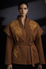 Jules Ecru Belted Jacket