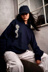 Navy Gunmetal Feng Shui Hoodie