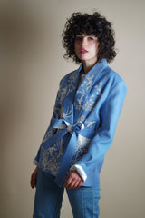 Nyla Powder Blue Belted Jacket
