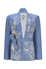 Nyla Powder Blue Belted Jacket