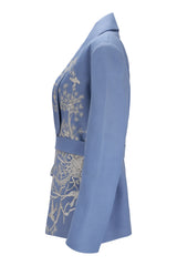 Nyla Powder Blue Belted Jacket