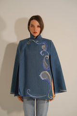 Olympia Denim Cape