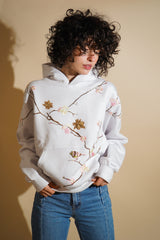 Selene in Spring Hoodie (White)