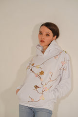 Selene in Spring Hoodie (White)