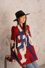 Twist Burgundy Cape
