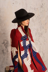 Twist Burgundy Cape