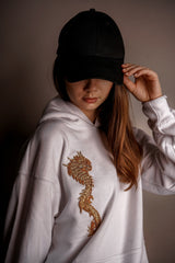 White Gilt Feng Shui Hoodie