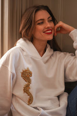 White Gilt Feng Shui Hoodie