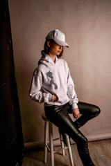 White Gunmetal Feng Shui Hoodie
