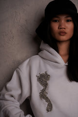 White Gunmetal Feng Shui Hoodie