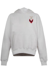 White Military Hoodie