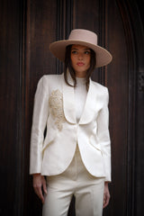 Zoe In Pearl Drop Blazer( ivory)