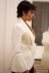 Zoe In Pearl Drop Blazer( ivory)