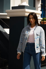 Cosmos in Denim Swirl Jacket