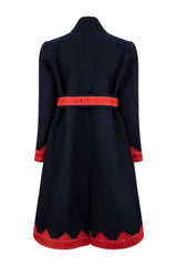 Kyana Navy Belted Coat