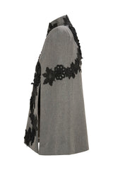 Sabrina Grey Flannel Cape