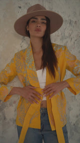 Amira Yellow Blossom Jacket
