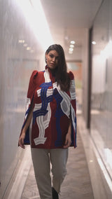 Twist Burgundy Cape
