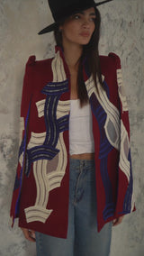 Twist Burgundy Cape