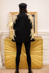 Alya Black Tuxedo Cape