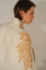 Alya cream Tuxedo Cape