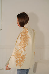 Alya cream Tuxedo Cape