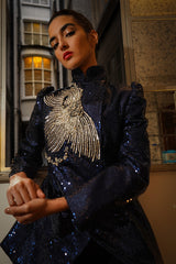 Audrey Flower Detail Sequin Jacket